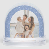 Whimsical Blue Family Photo Christmas Holiday (裏面)