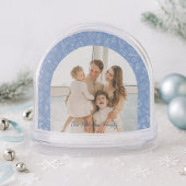 Whimsical Blue Family Photo Christmas Holiday