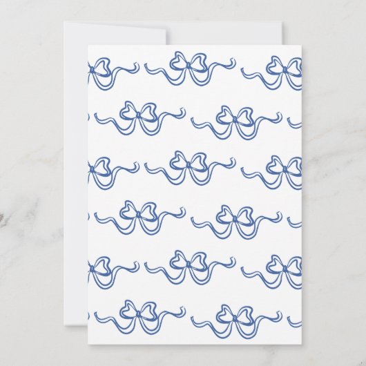 Whimsical Blue Hand Drawn Tea Bridal Shower 招待状 (裏面)