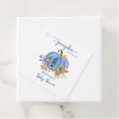 Whimsical Blue Pumpkin Baby Shower フェイバータグ (インサイチュ)