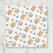 Whimsical Blue Pumpkin Baby Shower フェイバータグ (裏面)