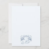 Whimsical Blue Swan Romantic Wedding Invitation 招待状 (裏面)