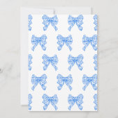 Whimsical Blue Tea Hand Drawn Bridal Shower  招待状 (裏面)