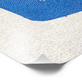 Whimsical Blue Yellow Watercolor Dreamer Cubes Abs フォトプリント (角)