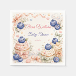 Whimsical Blueberry Baby Shower スタンダードカクテルナプキン