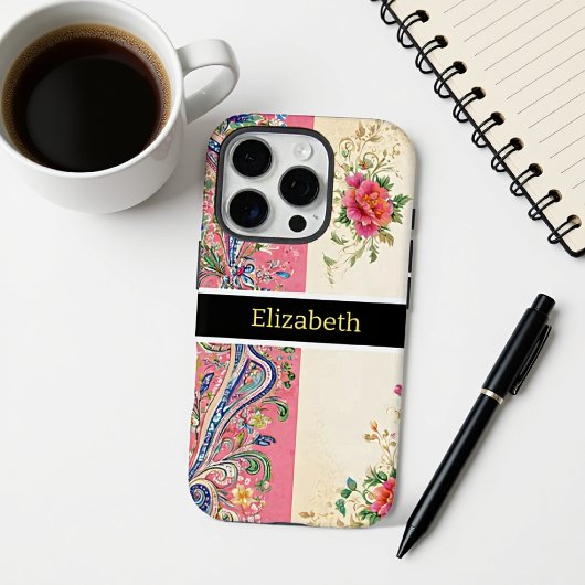 Whimsical Blush and Pastel Paisley Blooms Case-Mate iPhoneケース