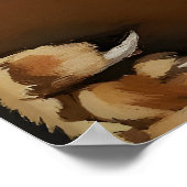 Whimsical Bobcat Reading Book Art Print - Literary ポスター (角)