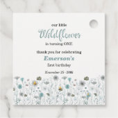 Whimsical Boho Color Wildflower 1st Birthday Party フェイバータグ (裏面)