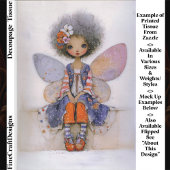 Whimsical Boho Fairy with Afro Hair EQ1L Decoupage 薄葉紙