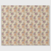 Whimsical Boho Floral & Moon Dreamscape ラッピングペーパー (フラット)