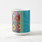 Whimsical Boho Floral – Vibrant Birthday Gift コーヒーマグカップ (中央)