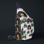 Whimsical Boho Owl & Tropical Monstera Leaf スリングバッグ<br><div class="desc">Embrace a blend of mystical charm and tropical vibes with this unique surface pattern. Featuring a rhythmic arrangement of wise owls nestled in boho-style arches alongside iridescent owls and lush Monstera leaves, this design is perfect for those who love eclectic and modern nature-inspired aesthetics. Whether you are looking to create...</div>