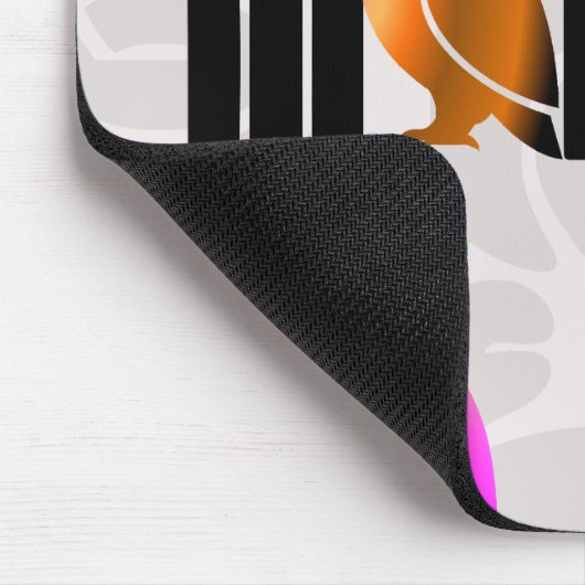 Whimsical Boho Owl & Tropical Monstera Leaf マウスパッド (コーナー)