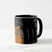 Whimsical Boho Owl & Tropical Monstera Leaf マグカップ (正面右)