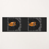 Whimsical Boho Owl & Tropical Monstera Leaf ヨガマット (正面(横))