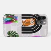 Whimsical Boho Owl & Tropical Monstera Leaf Case-Mate iPhoneケース (裏面(横))