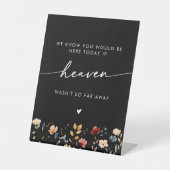 Whimsical Boho Wildflower Heaven Wedding Memorial 台座サイン (正面)