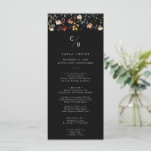 Whimsical Boho Wildflower Monogram Wedding メニュー (スタンド正面)