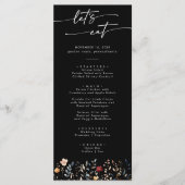 Whimsical Boho Wildflower Thank You and Wedding メニュー (正面)