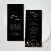 Whimsical Boho Wildflower Thank You and Wedding メニュー