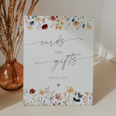 Whimsical Boho Wildflower Wedding Cards and Gifts 台座サイン