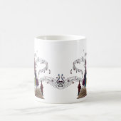 Whimsical Book Page Art Drinkware コーヒーマグカップ (中央)