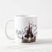 Whimsical Book Page Art Drinkware コーヒーマグカップ (左)