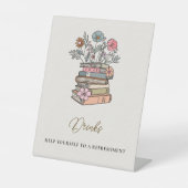 Whimsical Book Theme Baby Shower Drinks Table 台座サイン (正面)
