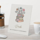 Whimsical Book Theme Baby Shower Drinks Table 台座サイン (インサイチュ)