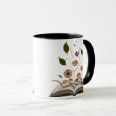 Whimsical Bookish Combo Mug – Aesthetic Kitten マグカップ (正面右)