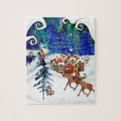 Whimsical Boreal Lights & Winter Village  ジグソーパズル (縦)