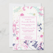 whimsical botanical ブライダルシャワー招待状 招待状 (正面)