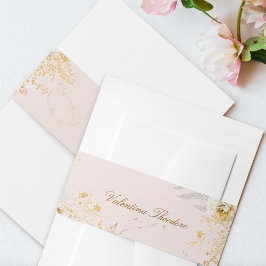 whimsical botanical elegant boho baby shower 招待状ベリーバンド