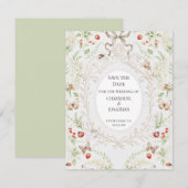 Whimsical Botanical Garden Save the Date | 招待状 (正面/裏面)