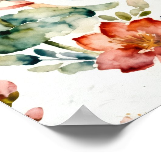 Whimsical Botanical & Tea Heritage ポスター (角)