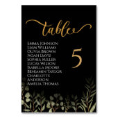  whimsical botanical typography wedding table card テーブルナンバー (正面)