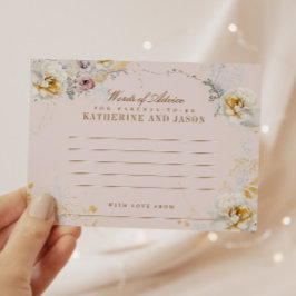 whimsical botanical words of advice baby shower エンクロージャーカード