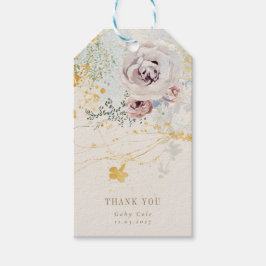  whimsical botanical wreath baby shower ギフトタグ