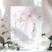 Whimsical Bow Bridal Shower Welcome ポスター