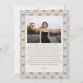 Whimsical Bow Frame Future Plans Graduation 招待状 (裏面)