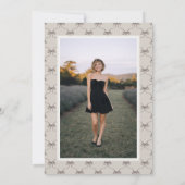 Whimsical Bow Frame Overlay Graduation 招待状 (裏面)