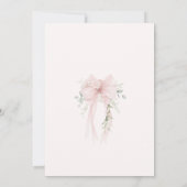 Whimsical Bow Gender neutral baby shower 招待状 (裏面)