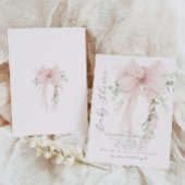 Whimsical Bow Gender neutral baby shower 招待状