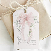 Whimsical Bow Gender neutral Baby Shower Thank you ギフトタグ