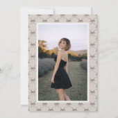 Whimsical Bow Hand Drawn Frame 2026 Graduation 招待状 (裏面)