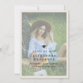 Whimsical Bow Photo Graduation Party 招待状 (裏面)