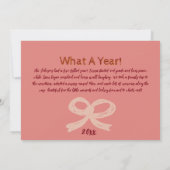 Whimsical Bow Present Holiday Photo Greeting Card 招待状 (裏面)