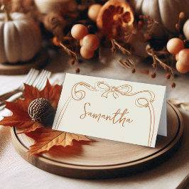 Whimsical Bow Thanksgiving Place Cards プレイスカード