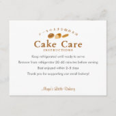 Whimsical Bread Bakery Cake Care Instructions サンキューカード (正面)