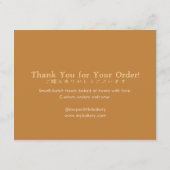 Whimsical Bread Bakery Cookie Care Instructions サンキューカード (裏面)